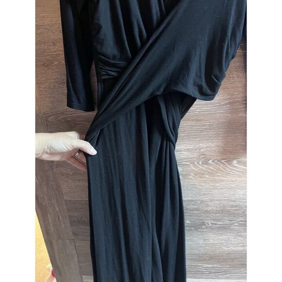 Ralph Lauren Dresses & Skirts - Ralph Lauren Black Wrap Dress Size M Tie Classic Midi Long Sleeve